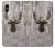 S2505 トナカイ古い木材グラフィックプリント Reindeer Head Old Wood Texture Graphic Printed iPhone X, iPhone XS バックケース、フリップケース・カバー