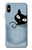S2641 ポケット黒猫 Pocket Black Cat iPhone X, iPhone XS バックケース、フリップケース・カバー