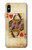 S2833 ポーカーカード ハートの女王 Poker Card Queen Hearts iPhone X, iPhone XS バックケース、フリップケース・カバー