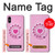 S2847 ピンクロータリー電話 Pink Retro Rotary Phone iPhone X, iPhone XS バックケース、フリップケース・カバー