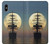 S2897 海賊船 ムーン・ナイト Pirate Ship Moon Night iPhone X, iPhone XS バックケース、フリップケース・カバー
