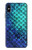 S3047 緑人魚のスケール Green Mermaid Fish Scale iPhone X, iPhone XS バックケース、フリップケース・カバー