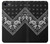 S3363 黒バンダナ Bandana Black Pattern iPhone 7, iPhone 8 バックケース、フリップケース・カバー