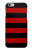S2638 黒と赤のストライプ Black and Red Striped iPhone 6 6S バックケース、フリップケース・カバー