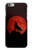 S2955 狼は赤月にハウリング Wolf Howling Red Moon iPhone 6 6S バックケース、フリップケース・カバー