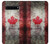 S2490 カナダメープルリーフ旗 Canada Maple Leaf Flag Texture Samsung Galaxy S10 5G バックケース、フリップケース・カバー