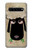 S2826 眠えない黒い羊 Cute Cartoon Unsleep Black Sheep Samsung Galaxy S10 5G バックケース、フリップケース・カバー