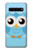 S3029 かわいい青いフクロウ Cute Blue Owl Samsung Galaxy S10 5G バックケース、フリップケース・カバー