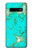 S2377 ターコイズの宝石用原石のグラフィックプリント Turquoise Gemstone Texture Graphic Printed Samsung Galaxy S10 バックケース、フリップケース・カバー