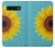 S3039 ひまわり Vintage Sunflower Blue Samsung Galaxy S10 バックケース、フリップケース・カバー