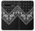 S3363 黒バンダナ Bandana Black Pattern Samsung Galaxy S10 バックケース、フリップケース・カバー