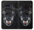 S2823 ブラックウルフ Black Wolf Blue Eyes Face Samsung Galaxy S10e バックケース、フリップケース・カバー