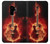 S0415 火ギター Fire Guitar Burn Samsung Galaxy S9 Plus バックケース、フリップケース・カバー