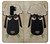 S2826 眠えない黒い羊 Cute Cartoon Unsleep Black Sheep Samsung Galaxy S9 Plus バックケース、フリップケース・カバー