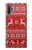 S2835 クリスマス トナカイ パターン Christmas Reindeer Knitted Pattern Samsung Galaxy Note 10 Plus バックケース、フリップケース・カバー
