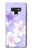 S2361 紫の花 Purple White Flowers Note 9 Samsung Galaxy Note9 バックケース、フリップケース・カバー
