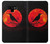 S3328 カラス赤い月 Crow Red Moon Note 9 Samsung Galaxy Note9 バックケース、フリップケース・カバー