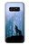 S0935 森の中の野生オオカミのハウリング Wolf Howling in Forest Note 8 Samsung Galaxy Note8 バックケース、フリップケース・カバー