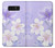 S2361 紫の花 Purple White Flowers Note 8 Samsung Galaxy Note8 バックケース、フリップケース・カバー