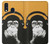 S2324 ヘッドフォンポップミュージックと面白い猿 Funny Monkey with Headphone Pop Music Samsung Galaxy A40 バックケース、フリップケース・カバー