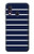 S2767 ネイビーホワイトストライプ Navy White Striped Samsung Galaxy A40 バックケース、フリップケース・カバー