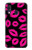 S2933 ピンクの唇のキス Pink Lips Kisses on Black Samsung Galaxy A40 バックケース、フリップケース・カバー