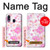 S3036 ピンクフラワーフローラ Pink Sweet Flower Flora Samsung Galaxy A40 バックケース、フリップケース・カバー