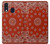 S3355 赤バンダナパターン Bandana Red Pattern Samsung Galaxy A40 バックケース、フリップケース・カバー