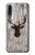 S2505 トナカイ古い木材グラフィックプリント Reindeer Head Old Wood Texture Graphic Printed Samsung Galaxy A50 バックケース、フリップケース・カバー