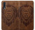 S2529 レオゾディアックタトゥーブラウングラフィック Leo Zodiac Tattoo Brown Graphic Print Samsung Galaxy A50 バックケース、フリップケース・カバー