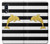 S2882 黒と白のストライプ ゴールドドルフィン Black and White Striped Gold Dolphin Samsung Galaxy A50 バックケース、フリップケース・カバー