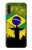 S2981 ブラジルサッカー Brazil Football Soccer Map Flag Samsung Galaxy A50 バックケース、フリップケース・カバー