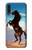 S0934 黒野生馬 Wild Black Horse Samsung Galaxy A70 バックケース、フリップケース・カバー