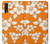 S2245 ハワイのハイビスカスオレンジ柄 Hawaiian Hibiscus Orange Pattern Samsung Galaxy A70 バックケース、フリップケース・カバー