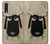 S2826 眠えない黒い羊 Cute Cartoon Unsleep Black Sheep Samsung Galaxy A70 バックケース、フリップケース・カバー