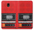 S3204 レッドカセットレコーダーグラフィック Red Cassette Recorder Graphic Samsung Galaxy J7 (2018) バックケース、フリップケース・カバー