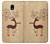 S3081 トナカイ Wooden Raindeer Graphic Printed Samsung Galaxy J3 (2018) バックケース、フリップケース・カバー