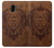 S2529 レオゾディアックタトゥーブラウングラフィック Leo Zodiac Tattoo Brown Graphic Print Samsung Galaxy J6 (2018) バックケース、フリップケース・カバー