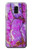 S2907 パープルターコイズ宝石グラフィックプリント Purple Turquoise Stone Samsung Galaxy J6 (2018) バックケース、フリップケース・カバー
