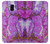 S2907 パープルターコイズ宝石グラフィックプリント Purple Turquoise Stone Samsung Galaxy J6 (2018) バックケース、フリップケース・カバー
