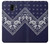 S3357 ネイビーブルーバンダナパターン Navy Blue Bandana Pattern Samsung Galaxy J6 (2018) バックケース、フリップケース・カバー