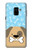 S2669 犬の足 骨 可愛い漫画のパターン Cute Dog Paws Bones Cartoon Samsung Galaxy A8 (2018) バックケース、フリップケース・カバー