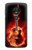 S0415 火ギター Fire Guitar Burn Motorola Moto G7 Power バックケース、フリップケース・カバー