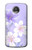 S2361 紫の花 Purple White Flowers Motorola Moto Z2 Play, Z2 Force バックケース、フリップケース・カバー