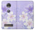 S2361 紫の花 Purple White Flowers Motorola Moto Z2 Play, Z2 Force バックケース、フリップケース・カバー