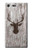 S2505 トナカイ古い木材グラフィックプリント Reindeer Head Old Wood Texture Graphic Printed Sony Xperia XZ Premium バックケース、フリップケース・カバー