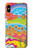 S3407 ヒッピーアート Hippie Art iPhone X, iPhone XS バックケース、フリップケース・カバー