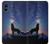 S3555 狼 Wolf Howling Million Star iPhone X, iPhone XS バックケース、フリップケース・カバー