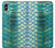 S3414 緑のヘビの鱗 グラフィックプリント Green Snake Scale Graphic Print iPhone XS Max バックケース、フリップケース・カバー