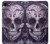 S3582 紫の頭蓋骨 Purple Sugar Skull iPhone 7, iPhone 8 バックケース、フリップケース・カバー